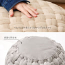 ベルベット生地のスツール プフ Lサイズ グレー 50×50×30 メーカー直送 ▼返品・キャンセル不可【他商品との同時購入不可