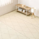 洗えるい草風カーペット モンド 江戸間4.5畳 アイボリー メーカー直送 ▼返品・キャンセル不可【他商品との同時購入不可】