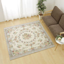 ゴブランシェニールラグ ブーケ 約200×250cm ベージュ 【直送品】 返品・キャンセル・他商品と同時購入は不可