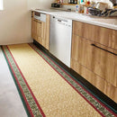 廊下敷きプリントマット ナタリア 80X240 BE  メーカー直送 ▼返品・キャンセル不可【他商品との同時購入不可】