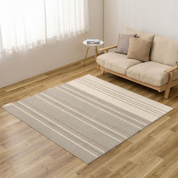 綿混タフトラグ モーリム 約130×185cm グレー メーカー直送 ▼返品・キャンセル不可【他商品との同時購入不可】