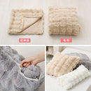 ポコポコ毛布 ルナ セミダブル 約160×200cm グレー メーカー直送 ▼返品・キャンセル不可【他商品との同時購入不可】