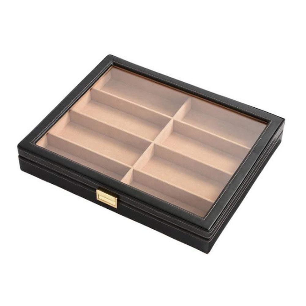 レザーメガネケース(コレクションケース)8本用 240-452 【直送品