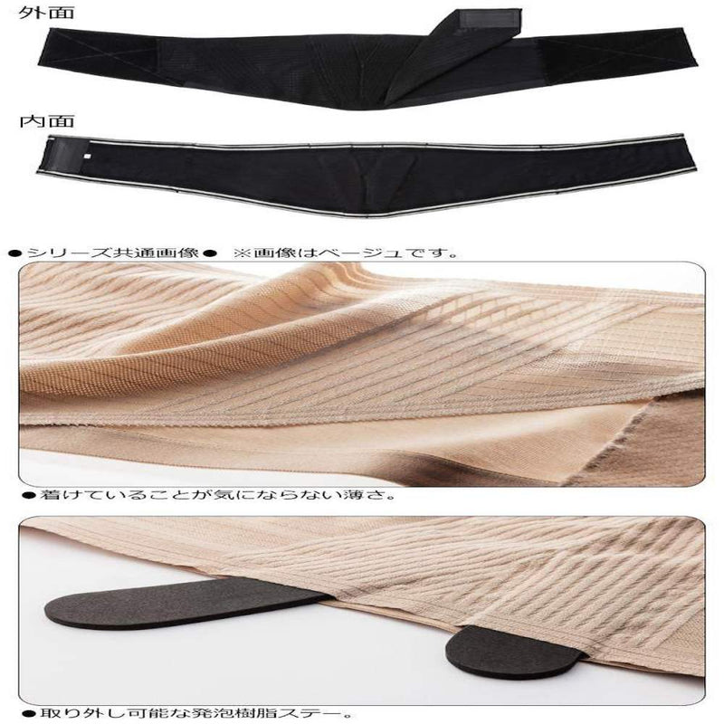 腰部ベルト ランバックスリム ブラック L 033974 メーカー直送 ▼返品・キャンセル不可【他商品との同時購入不可】