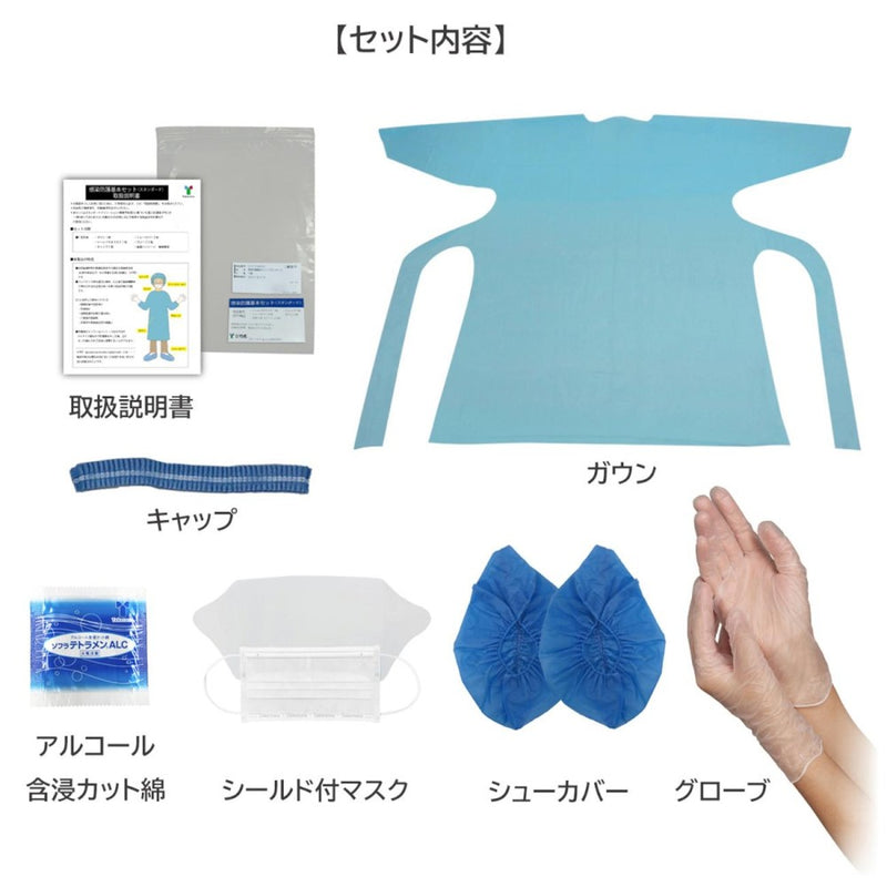 感染防護基本セット 077461 メーカー直送 ▼返品・キャンセル不可【他商品との同時購入不可】