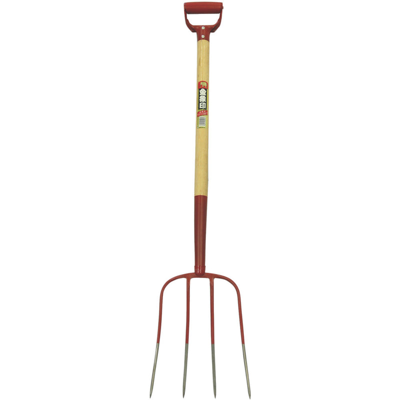 030032 金象 木柄ホーク 4本爪 メーカー直送 ▼返品・キャンセル不可【他商品との同時購入不可】