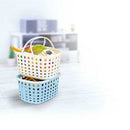 不動技研 スタッキングバスケット アイボリー