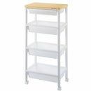 不動技研 ウッドテーブルワゴン4HS ホワイト