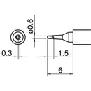 T30D06 白光 こて先／0.6D型 【直送品】 返品・キャンセル・他商品と同時購入は不可