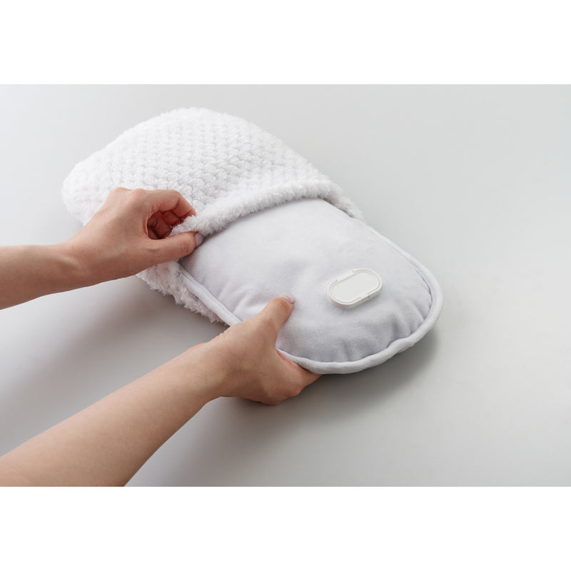 e hot water bottle SHIZUKU cordless waffle fur continuous use time approximately 2-3 hours white AEY-S30-WH 1 unit