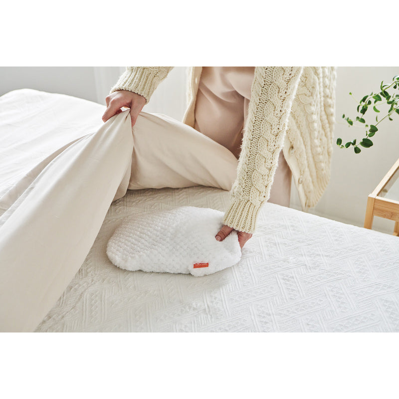 e hot water bottle SHIZUKU cordless waffle fur continuous use time approximately 2-3 hours white AEY-S30-WH 1 unit