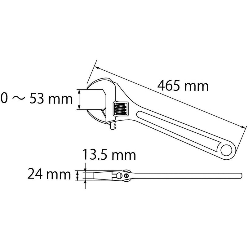 エビ　モンキーレンチ（強力型）４５０ｍｍ メーカー直送 ▼返品・キャンセル不可【他商品との同時購入不可】