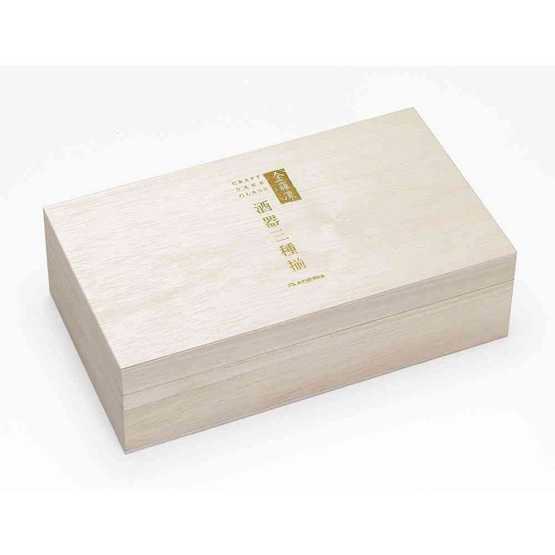 アデリア クラフトサケグラス 金羅凛 酒器三種揃え 150ml×1個、230ml