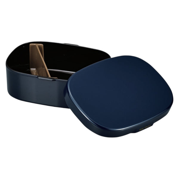 たつみや さっと洗えるお弁当箱 M 600 ネイビー