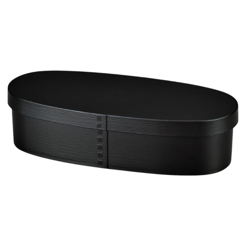 たつみや スリム曲げわっぱ一段弁当 マットブラック