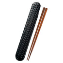 たつみや あじろスライド箸箱セット 溜 18．0