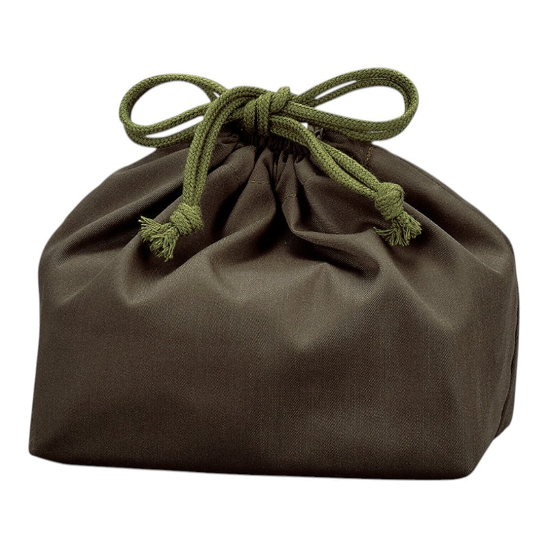 たつみや クレンゼ 抗菌巾着袋 モスグリーン