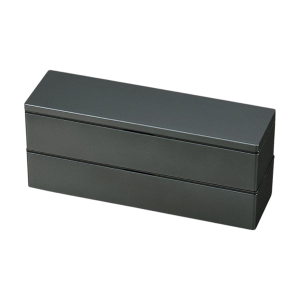 たつみや メンズスリム2段弁当 メタリックブラック