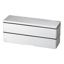 たつみや メンズスリム2段弁当 メタリックシルバー