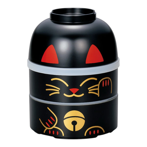 たつみや 大こけし二段弁当 まねきねこ 黒