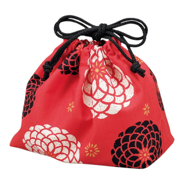 たつみや 百華 巾着袋 赤