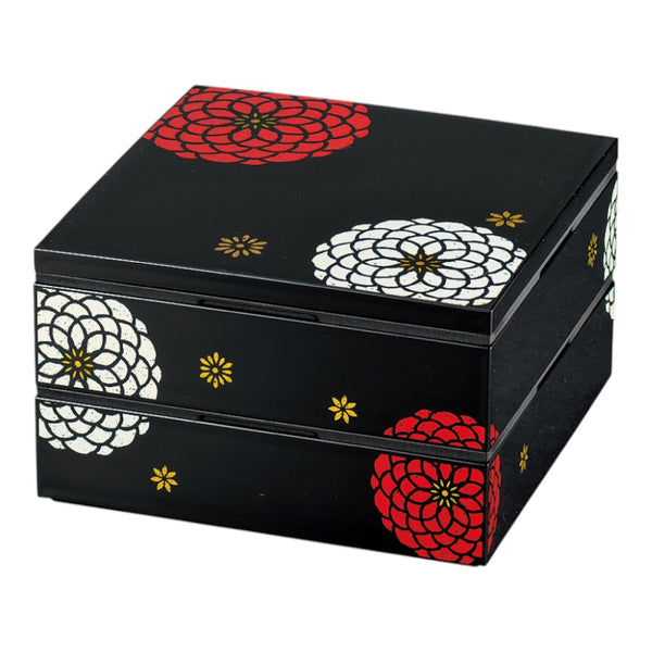 たつみや 角二段オードブル重 百華 黒 19．5