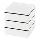 たつみや レンジ対応18．0角三段重 ホワイト