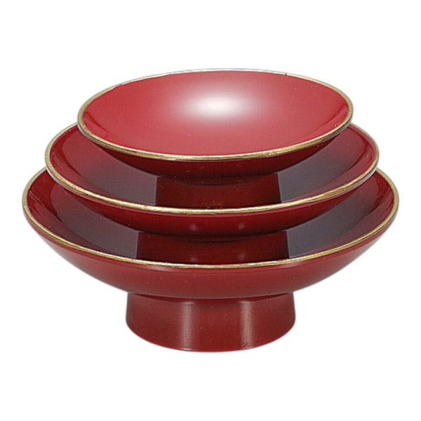 たつみや ミニ三ッ組盃 朱