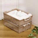 伊勢藤 フリーバスケット L  ベージュ