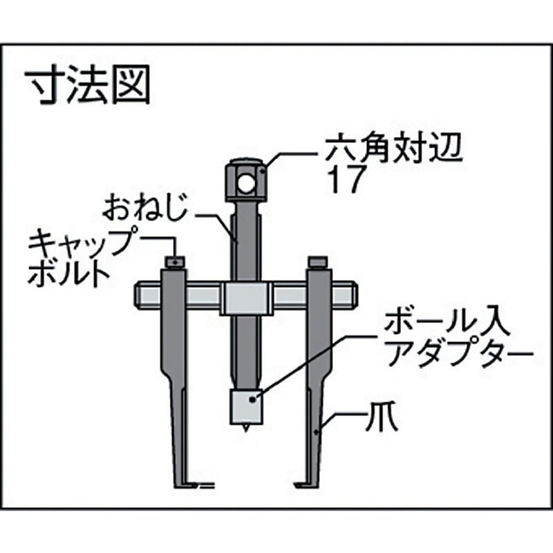 スーパー スライド式超薄爪ギヤプーラ（ロングタイプ） メーカー直送 ▼返品・キャンセル不可【他商品との同時購入不可】