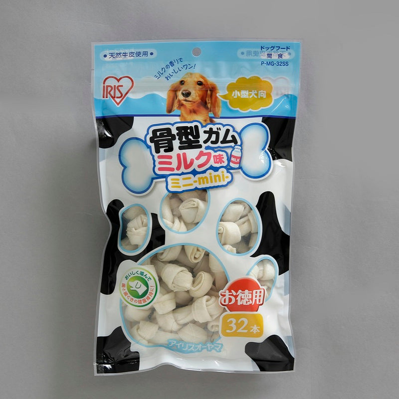 アイリスオーヤマ 骨型ガムミルク味ミニ 32本