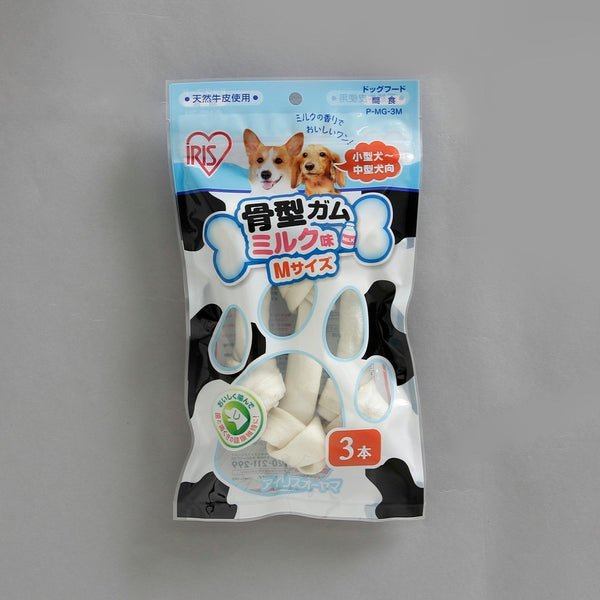 アイリスオーヤマ 骨型ガムミルク味M 3本