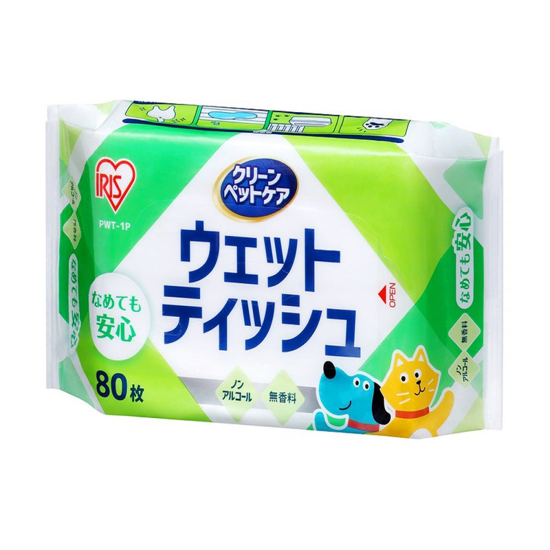 アイリスオーヤマ ペット用除菌ウェットティッシュ 80枚入×1P