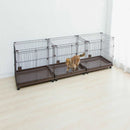 アイリスオーヤマ コンビネーションサークル用左右連結セット ウォールナット