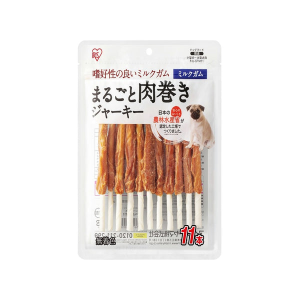 アイリスオーヤマ まるごと肉巻きジャーキーミルクガム 11本