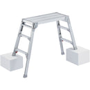 ハセガワ　アルミ製脚部伸縮式足場台５８～８０ｃｍ（１７６７６） メーカー直送 ▼返品・キャンセル不可【他商品との同時購入不可】