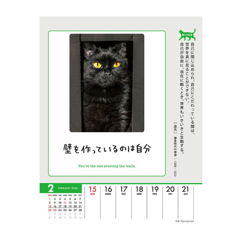 トライエックス 人生はニャンとかなる！ 卓上／壁掛 2026年 カレンダー▼返品不可