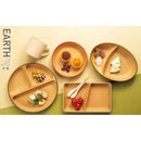 カノー EARTH COLOR 抗菌  ランチプレート アイボリー 1個