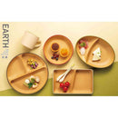 カノー EARTH COLOR 抗菌 ラウンドプレート L アイボリー 1個