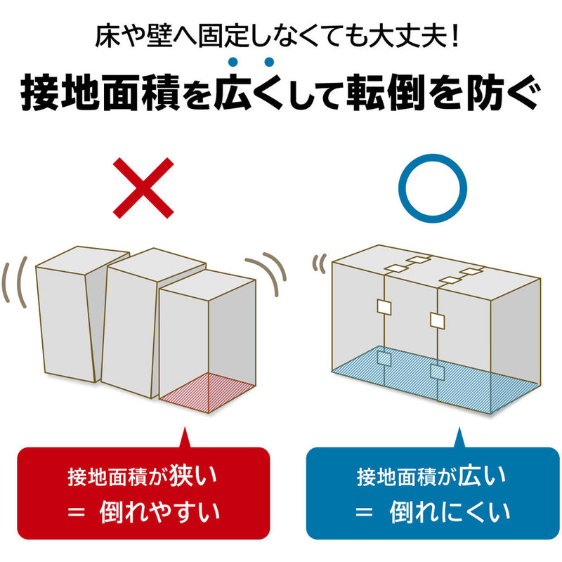 転倒防止連結固定シート（4枚入り） QLE92 メーカー直送 ▼返品・キャンセル不可【他商品との同時購入不可】