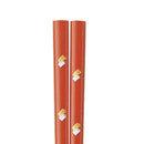 イシダ 箸 流れ星 レッド 20.5cm 1膳