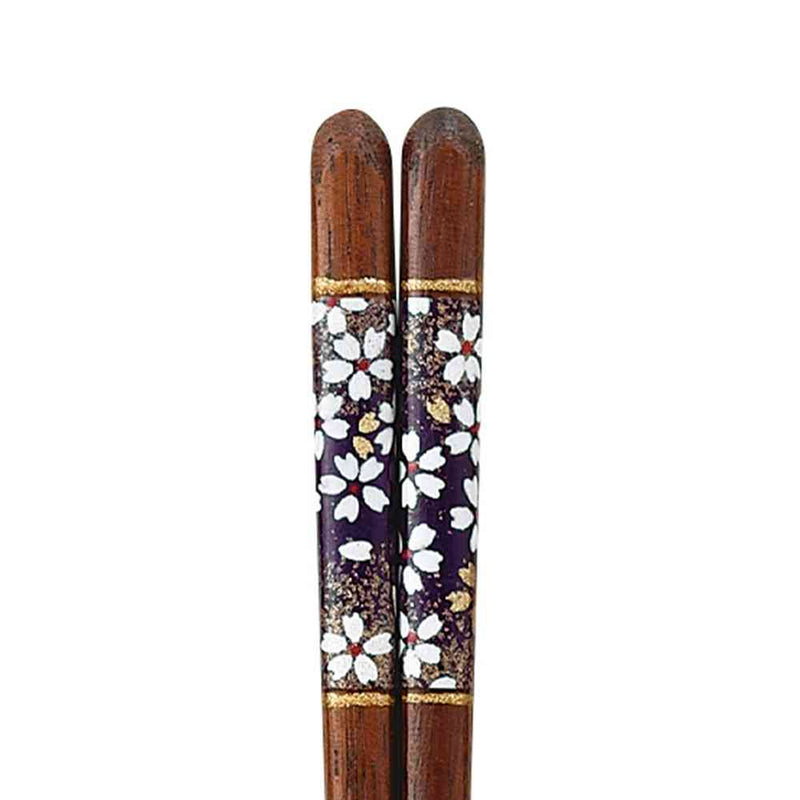 イシダ 箸 漆先角和紙夜桜  1膳