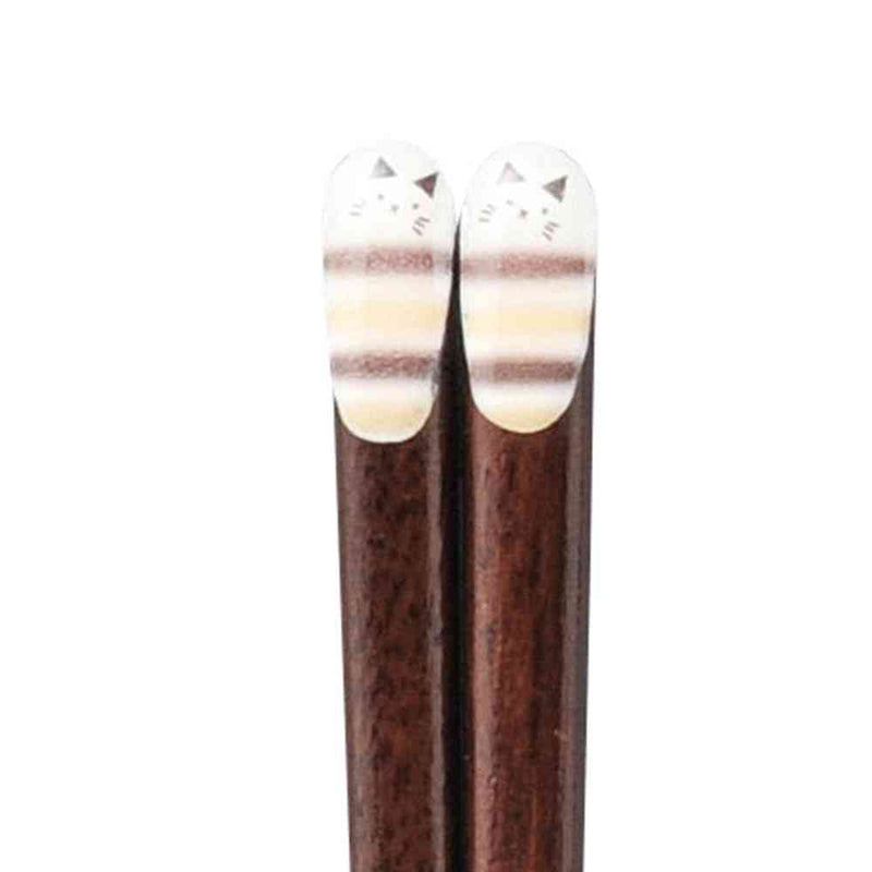 イシダ キッズ箸 ほのぼのキャット ボーダー  1膳