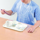 使い捨て食事用エプロン ポケット付 透明60枚