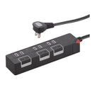 オーム電機 節電タップ 3個口 1.5m ブラック