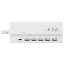 オーム電機 USB_ACチャージャー TypeA×5＋TypeC 1.5m