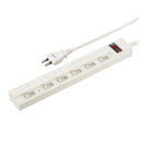オーム電機 節電タップ 雷ガード／ブレーカー付  6個口 HS-TPKV65W-22