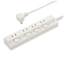 オーム電機 節電タップ 4個口 1m