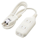 オーム電機 3個口タップ マグネット付き 1m