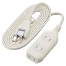 オーム電機 3個口タップ マグネット付き 2m